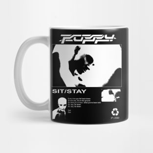 Poppy Sit Stay Art Mug